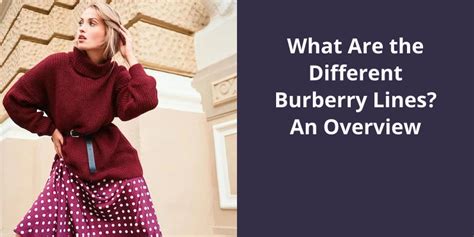 difference between burberry lines|Burberry outlet sale.